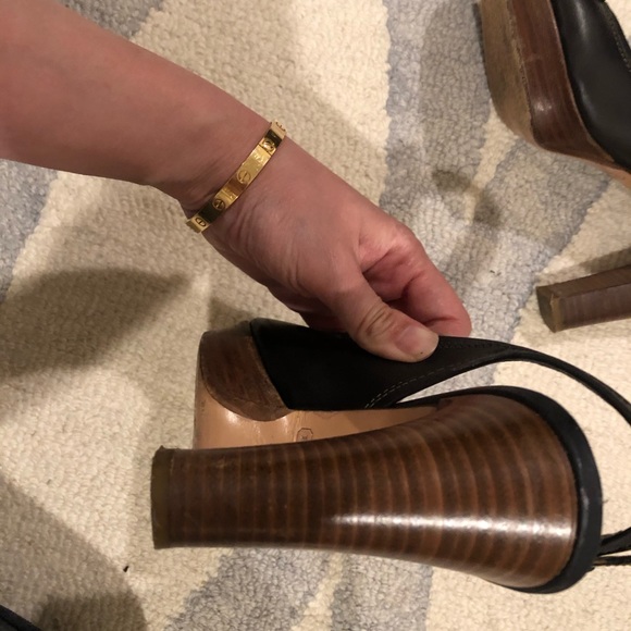 Coach Keira navy sling back high heels - Picture 6 of 10